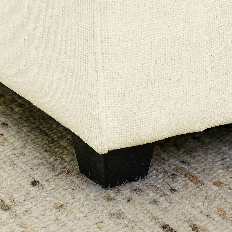 Canapé modulaire 4 places avec 2 repose-pieds, canapé-lit en chenille Cloud, Beige