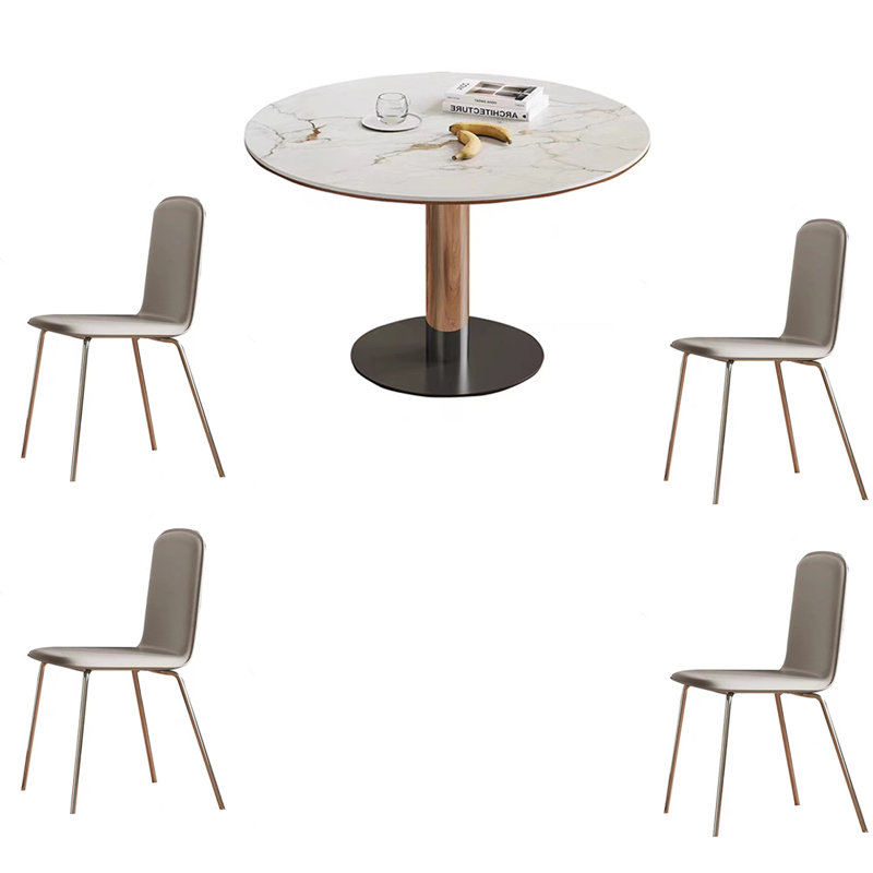 Combinaison de chaises de table ronde moderne et minimaliste