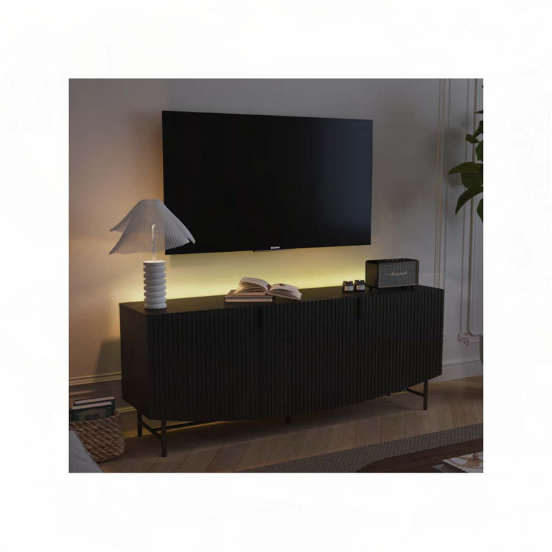 Meuble télé pour meuble télé 75 pouces, Noir