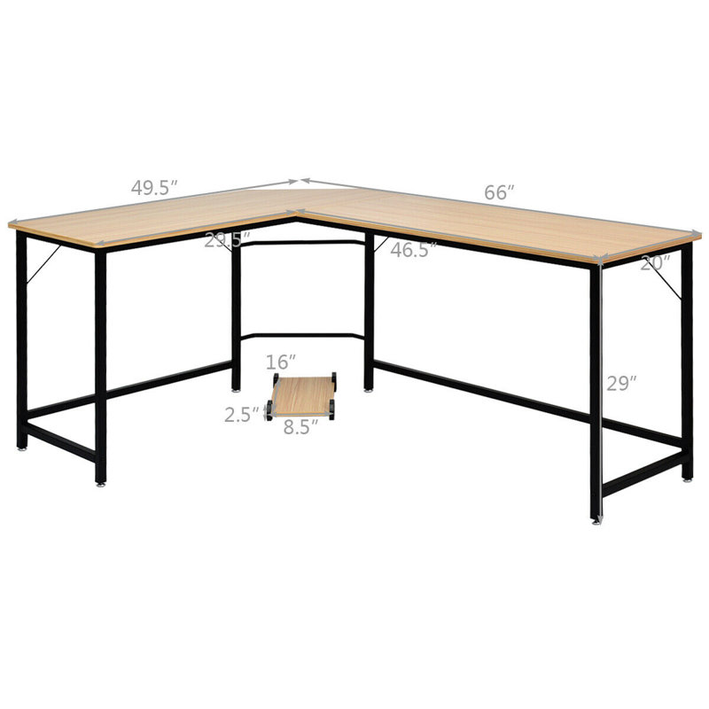 Bureau en L, Naturel