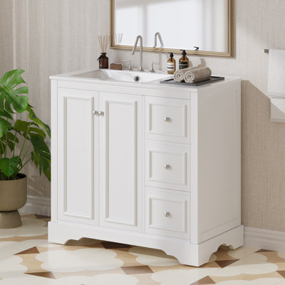 Meuble-lavabo simple 36 po avec plateau en céramique