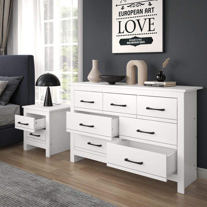Serenity Storage Set, White/White