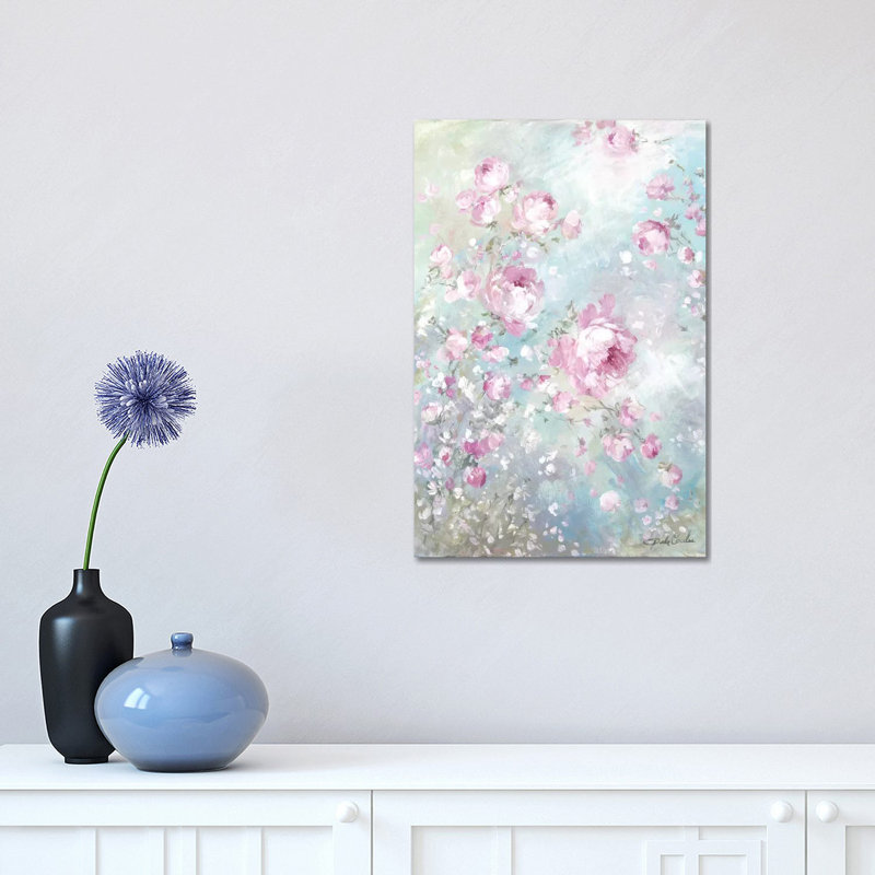 Pink Whisper by Debi Coules - Wrapped Canvas Painting, 30.48 cm H x 45.72 cm W