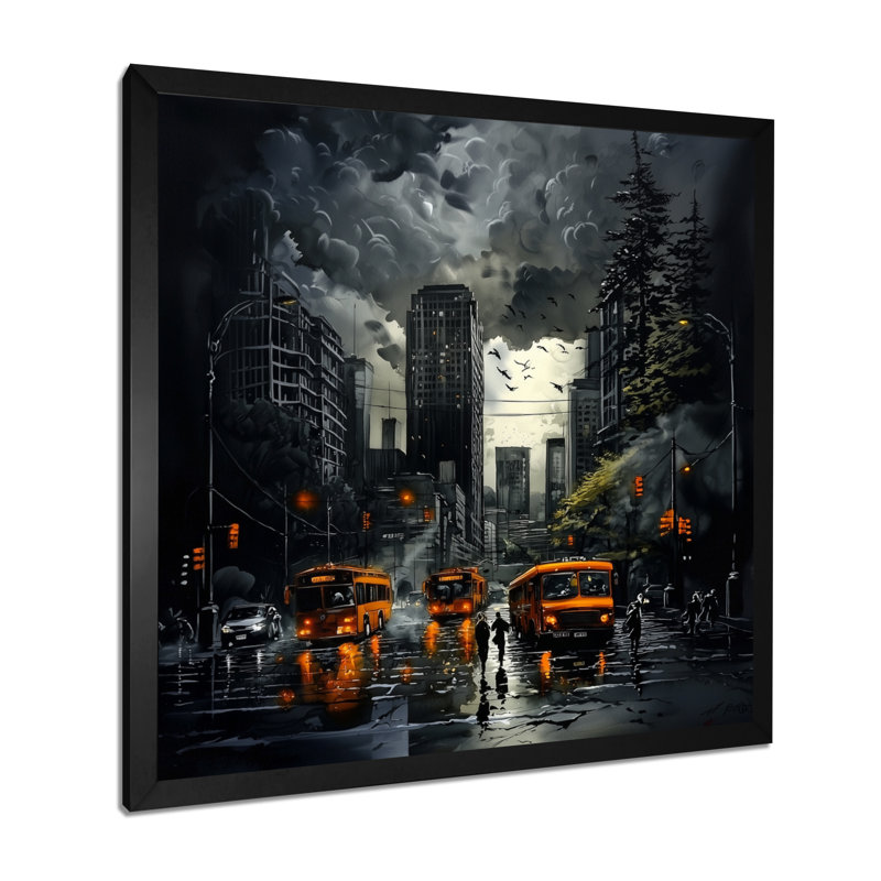 Canada Vancouver City In Winter I - City Vancouver Wall Art Living Room, H 16 po x l 16 po, Noir