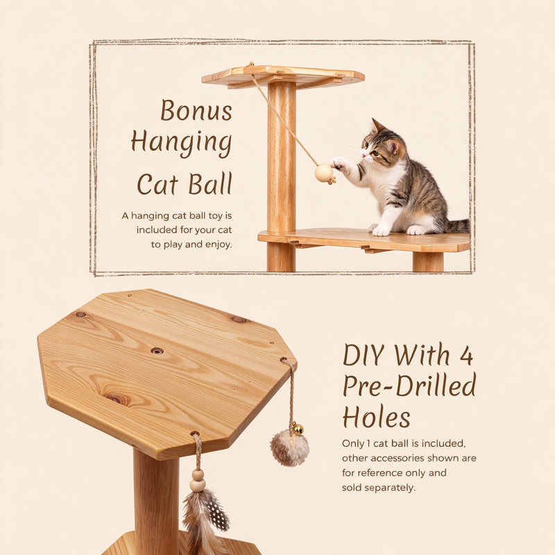 Durable 4-Tier Outdoor Cat Tree