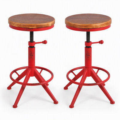 Jomarion Swivel Adjustable Height Counter Stool with Metal Frame