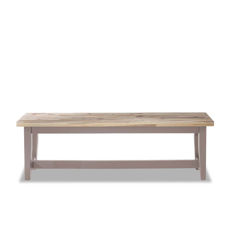 Doria Solid Wood Bench, Truffle, H44.8 x W140 x D32cm