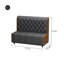 Banc rembourré en similicuir Vintage Simple