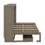 Grand lit escamotable mural: armoire pliable, rangement, bureau de coiffeuse, miroir central et 2 tiroirs latéraux-2136653682