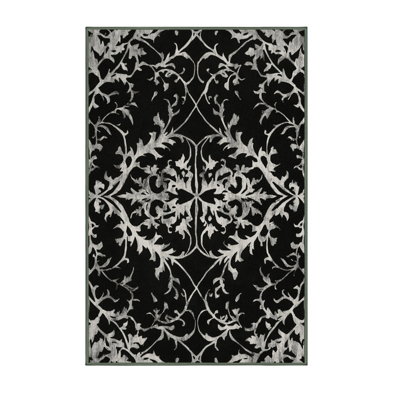 Tapis Ebon Elegance, Rectangulaire 8 pi x 12 pi