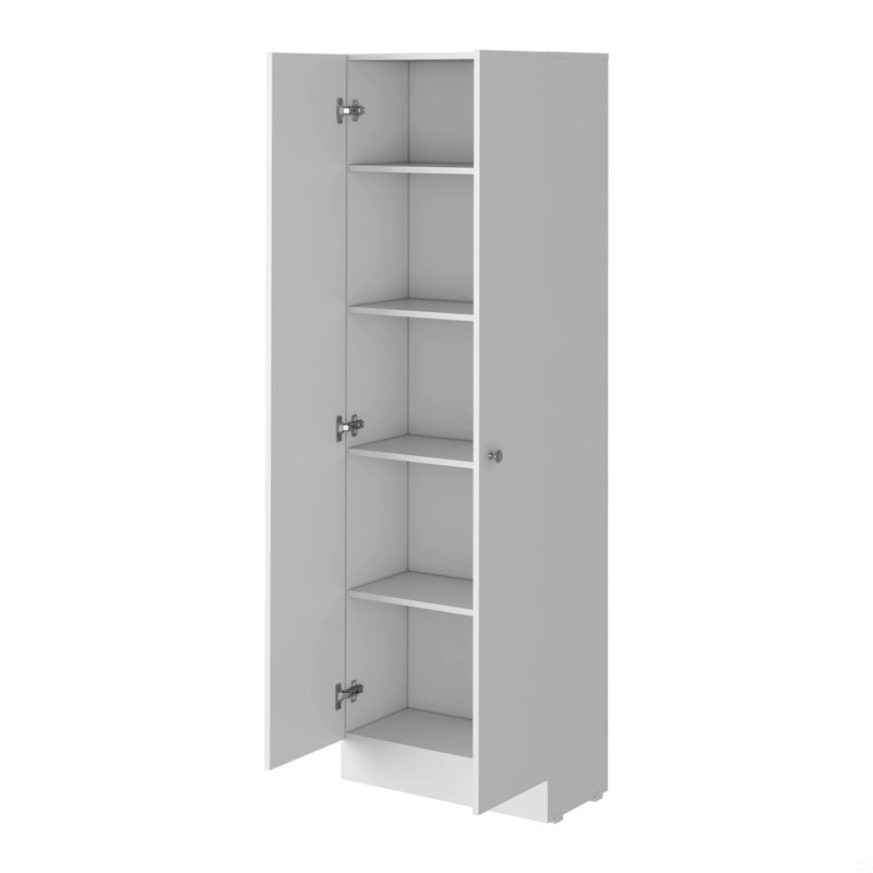 Armoire de rangement, porte double, White
