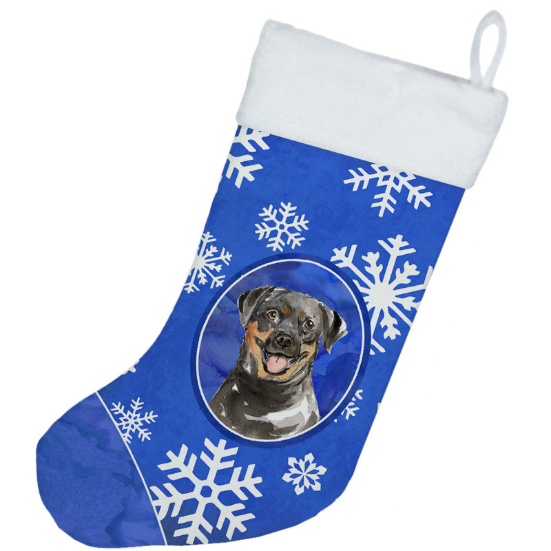 Chaussette de noël winter flocons de noël, Rottweiler