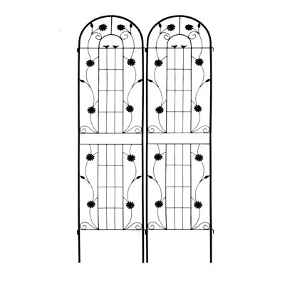2 Pack Metal Garden Trellis 86.7" X 19.7" Rustproof Trellis For Climbing Plants Outdoor Flower Support