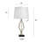 Steel Table Lamp - White Shade