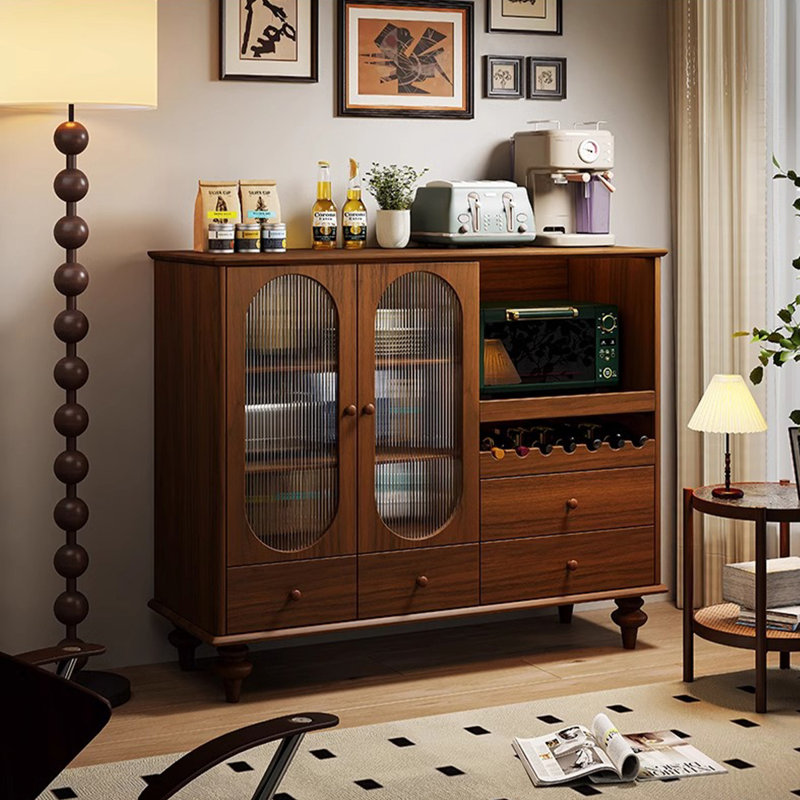 Buffet en noyer massif et bois manufacturé