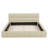 Queen Size Upholstered Platform Bed with Thick Fabric, Grounded Bed with Solid Frame, Beige