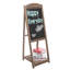 Freestanding A-Frame Wood  Chalkboard w/ Shelf