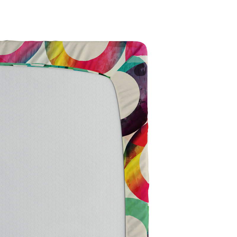 Microfiber Geometric Fitted Sheet, Full Fitted Sheet