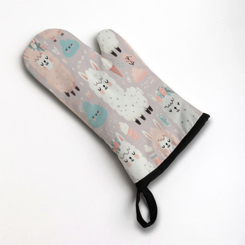 Soft Alpaca Oven Mitt Cotton Twill