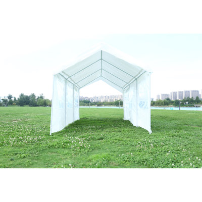 10'X20' Heavy Duty Carport Gazebo, Canopy Garage, Car Shelter With Windows