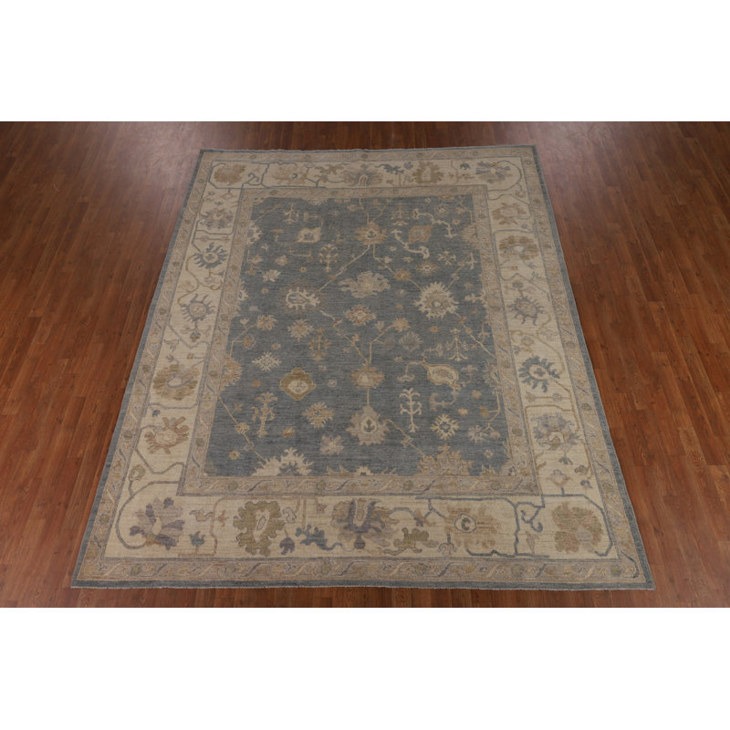 Vegetable Dye Oushak Turkish Area Rug 8