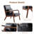 PU Leather Armchair With Solid Wood Legs And A Cushion(Set Of 2)-302903749
