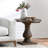  Round End Table Aged Brown