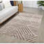 Tapis beige à motif géométrique beige Boho-602415055