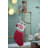 12X25" Red/Gray/White Snowflake Knit Stocking