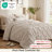 Bedsure Queen Pintuck Bed-in-a-Bag- Beige Pinch Pleat Comforter with Sheets, Pillowcases & Shams-103425110-103425113