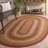 Braided Flat Weave Cotton/Others Geometric Rug in Yellow/Red-1362147954