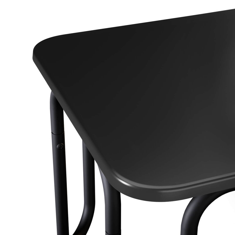  Coffee Table Engineered Wood Living Room Contemporary Modern Furniture, Black, Black, 45cm H x 100cm W x 50cm D