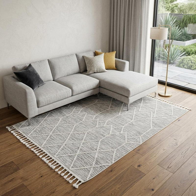 Tapis tissé à la machine HomeRoots