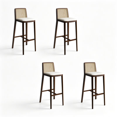 Chaise d'appoint en noyer massif (ensemble de 4)