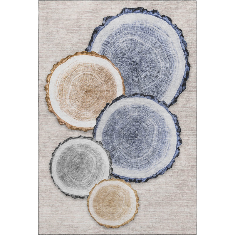 Premium Machine Washable Cerrito AMF575 Beige Rug, Rectangle 9' x 12'