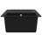 vidaXL Granite Kitchen Sink Single Basin with Drainer Reversible Black-119893014