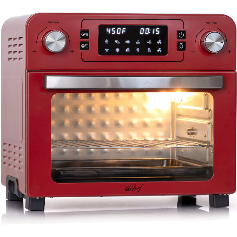 Deco Chef 22.7 Qt. Stainless Steel, Red