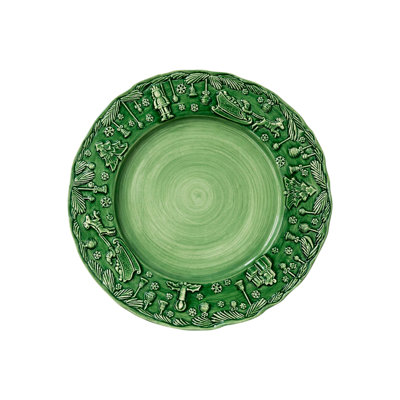 Assiette à salade verte Fiabe di Natale