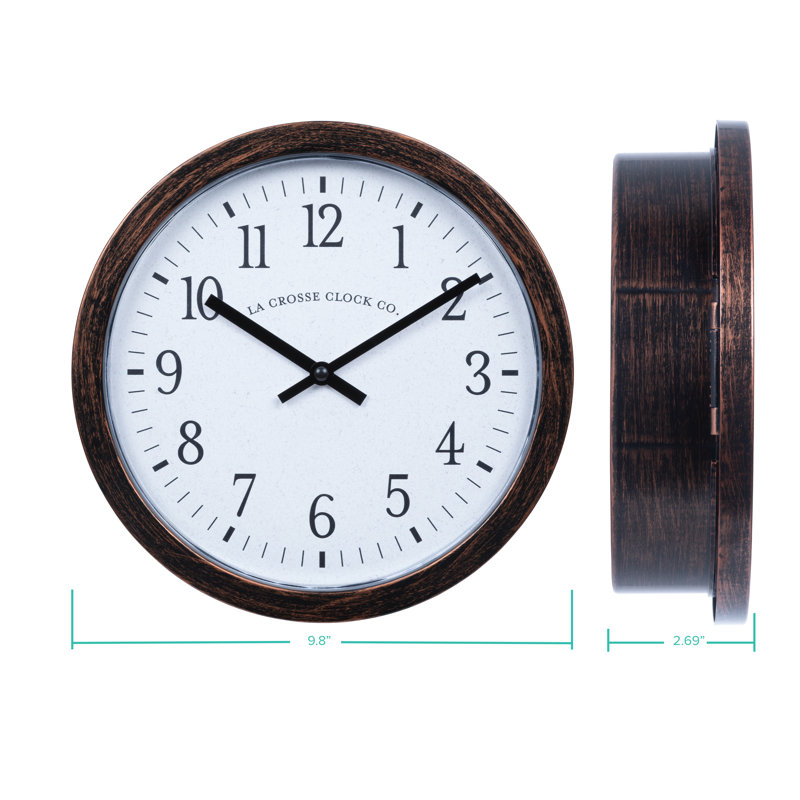 9.8" Peedu Quartz Wall Clock with Hidden shelf
