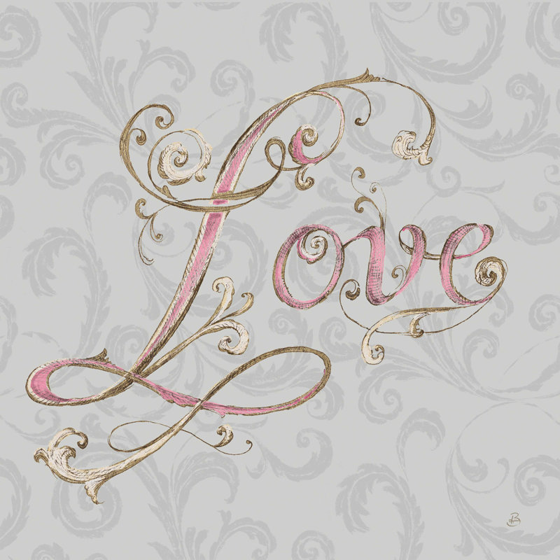 «Elegant Season Love Grey Pink» par Daphne Brissonnet - impression sur toile tendue, H 20 po x l 20 po, Oui