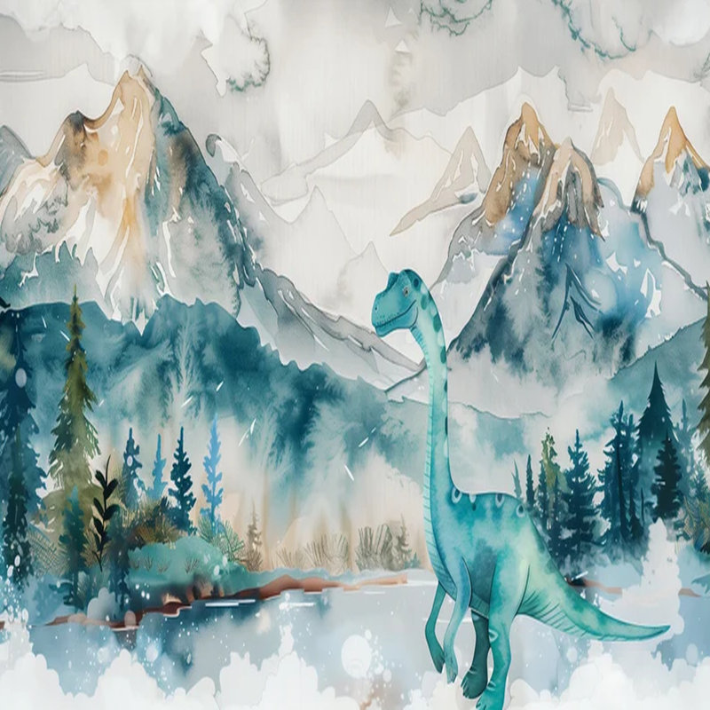 Mountain Dino Adventure - papier peint, L 114 po x l 204 po