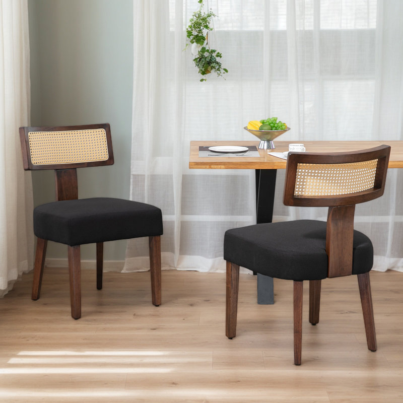Chaise d'appoint Carrew, Noir, noir, noir, noir, Noyer