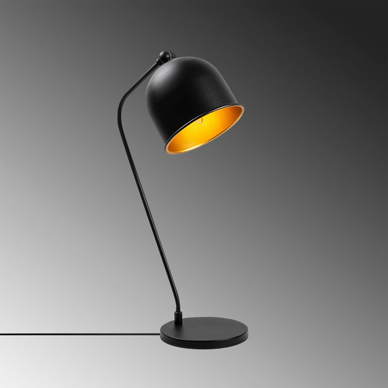 Lampe de bureau en métal Farrwood, Noir / or