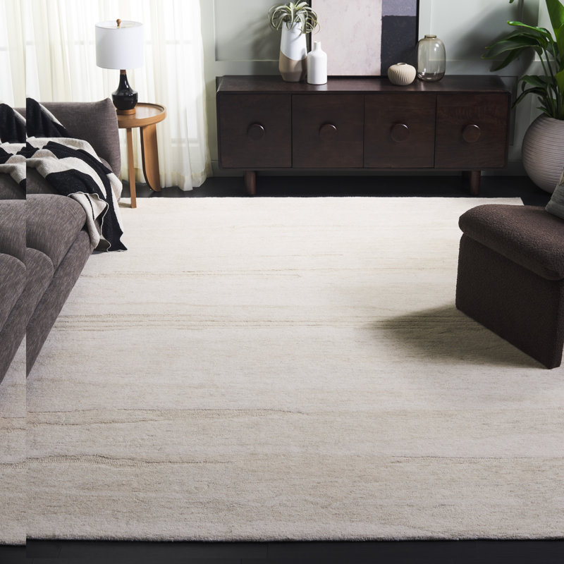 Willersley Ebony Hand Tufted Wool Pile Rug, Rectangle 8' x 10'
