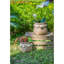 Ensemble de 2 pots à fleurs en ciment bruns 6,5 po x 6,5 po x 6 po