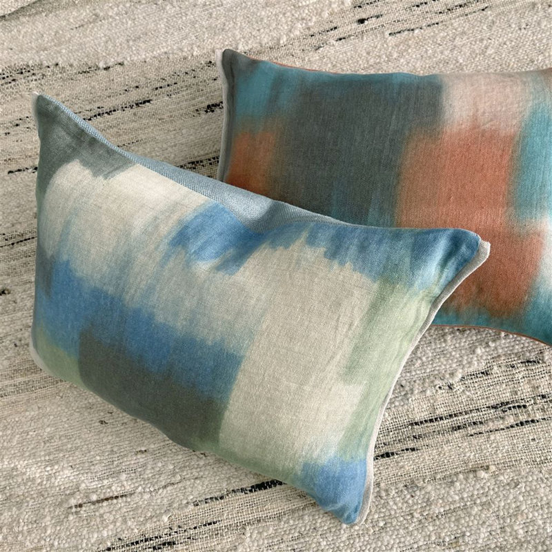 Carres Ombres Decorative Pillow, Moss
