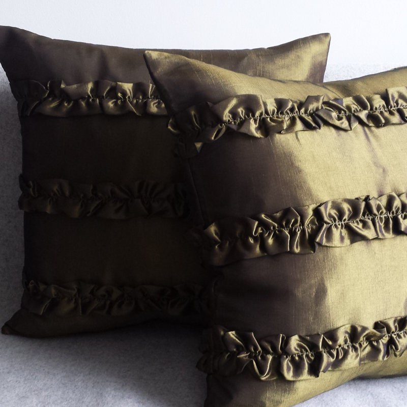 Oakmont Square Cushion, Olive Green