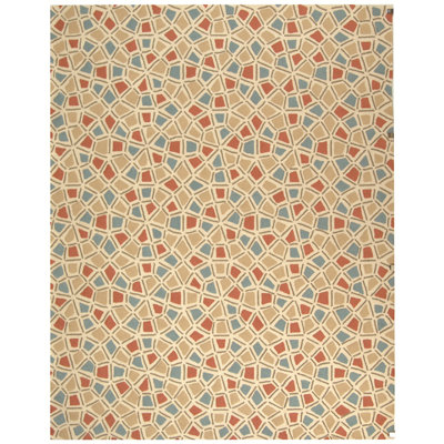 Atilia Hand Hooked Cotton Pile Geometric Rug