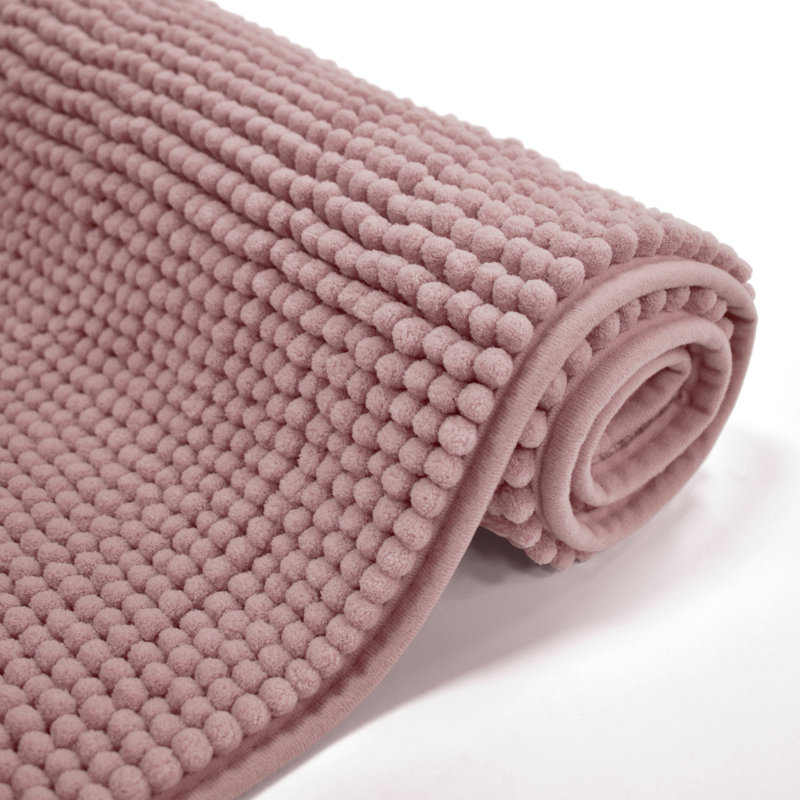 Busselton Shaggy Noodle Bath Mat 50x80, Blush