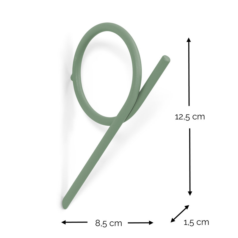 Spinder X BUDDE Steel Wall 1 - Hook Coat Rack, Green